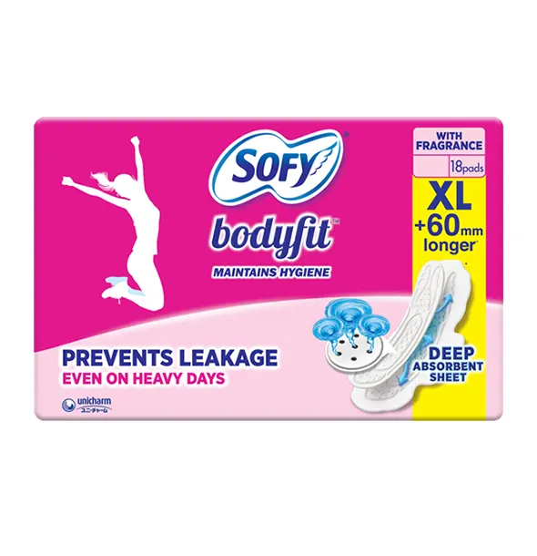 Sofy Bodyfit XL Sanitary Napkin (+60mm) - 18 Pads