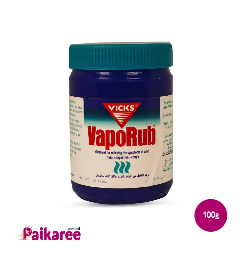 Vicks Vaporub Ointment For Reliveing The Symptoms Of Cold