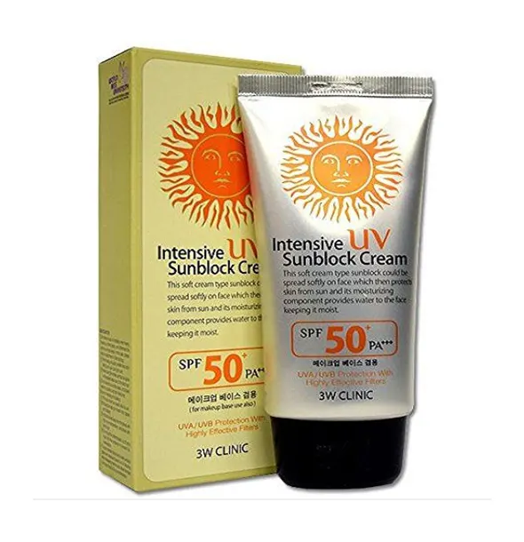 3w Clinic Intensive Uv Sunblock Cream (SPF 50+ PA+++) - 70ml
